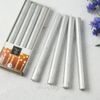 Kaemingk / Tall Silver Metallic candles 25 * 2.2 cm, 4 pieces