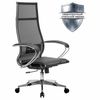 МЕТТА / Office chair "K-7" chrome, strong mesh, adjustable seat and back, black