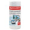 BRAUBERG / Dry and wet wipes for optical surfaces and monitors, in a tube 50 + 50 pcs.