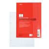 HATBER / Replacement block for a notebook on rings, A5, 80 sheets, "White" / 21 pcs.