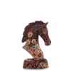 Decor and Gift / Wooden chess figure "Horse" 15 cm brown