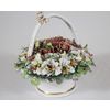 Дельта-Х / Souvenir "Basket with flowers" var.3 (round with a handle), parian
