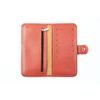 Clutch button mini with finished edges "Sagittarius" red