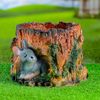 Хорошие сувениры / Figured planter "Hare in a tree stump" 22x17 cm