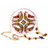 Золотая Хохлома / Round bag "Drum" with overlaid elements