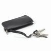 The case for keys FABULA "Blackwood", genuine leather, stitching, zipper, 140х85 mm, black