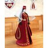 Boneca Asik / Ossétia em um terno de veludo com padrões bordados, 35 cm