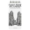 Sketchbook, white paper 160 g/m2, 105x220 mm, 80 sheets, comb, "MIX"