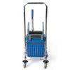 BRABIX / Cleaning trolley 1 removable bucket 25 l, mechanical spinning, basket, metal frame, blue