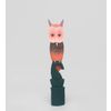 Decor and Gift / Wooden figurine "Owl" 60 cm pink