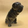 Figurine porcelain "Mastiff grey"