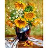 Опт-картина / Tranh theo số 40x50 Hoa hướng dương và hoa cúc