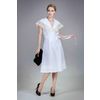 Снежинка / Snowflake / Women's linen dress with handmade lace