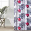 Доляна / Doliana / Curtain for the bathroom "Stones and flowers", 180 × 180 cm, polyester