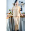 Beige suit for women for home with embroidery