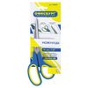 Scissors OTISBURG "Soft Grip", 190 mm, rubber insert, blue-yellow, 3-sided sharpening