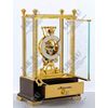 Mantel clock with open mechanism