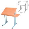 Table-party 1-seater for drawing, 780 x500 x830 mm, height 6, gray frame, LDSP beech