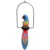 Decor and Gift / Wooden figurine "Parrot on a perch" 50 cm