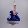 Потешный промысел / Christmas tree toy made of porcelain "Girl in a fur coat"