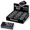 Ластик BRAUBERG "BlackJack", 40х20х11 мм, черный, прямоугольный, термопластичная резина, картонный держатель
