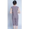 Women's pajamas with elongated shorts in a gray cage