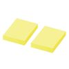 STAFF / Blocco autoadesivo (adesivi) NEON, 38x51 mm, 90 fogli, SET di 2 pezzi, giallo