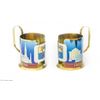 Zirconia cup holder with crystal glass in a box