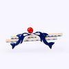 Богородская игрушка / Souvenir en bois "Dauphins avec une balle"