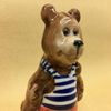 Porcelain figurine "Bear in vest"