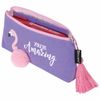 Pencil case-cosmetic bag BRAUBERG, canvas surround applications, "Flamingo", 20х3х9 cm