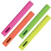 Ruler, plastic, 16 cm, PYTHAGORAS, opaque, neon, assorted