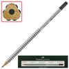 Lápiz de mina negra FABER-CASTELL, 1 pieza, "Grip 2001", HB, triangular, con banda elástica