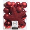 Kaemingk / Set of Christmas balls with top Classic Solo 33 pieces, red