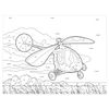 Tô màu theo số A4, UNLAND "HELICOPT", BẰNG SƠN ACRYLIC, trên bìa cứng, bút lông