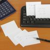 STAFF / Block for notes in a transparent stand, cube 9x9x5 cm, white, whiteness 90-92%