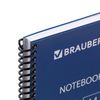 BRAUBERG / Carnet A4, 120 feuilles, "Metropolis", spirale plastique, cage, couverture plastique, BLEU / 6 pcs.