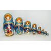 Вятский сувенир / Painted nesting doll 8 items "New Year"