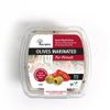 Olives green marinated pitted with sun-dried tomatoes