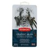 Derwent / A set of black-graphite pencils of different hardness "Graphic Medium" 12 pcs, 6B-4H