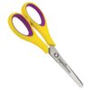 Scissors INLANDIA kite, 125 mm, for left-handed, rubber coating, yellow-purple, Euro slot