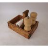 РосХозДом / RoskhozDom / Wooden stand for napkins and spices beech with a handle