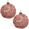 Kaemingk / Eski Noel topları seti Montfreville 10 cm pembe, 2 parça, cam