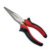MATRIX / Long nose pliers 160 mm, "NICKEL", straight, nickel-plated, two-component handles