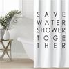 Этель / Curtain for the bathroom "Save water" 145 x 180 cm, polyester