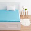 Этель / Drap housse 140 * 200 * 25 cm, col. bleu, 100% coton, mako-satin, 128 g/m²