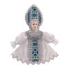 Потешный промысел / Christmas tree toy made of porcelain "Snow Maiden"
