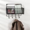 Доляна / Doyana / Shelf for 4 hooks "Country", 15 × 27 × 24 cm, black