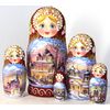 Nesting doll "Russian winter" 5 dolls
