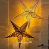 Kaemingk / Lampe étoile en papier Stellare White 60 cm, 20 mini lampes LED blanc chaud, à piles